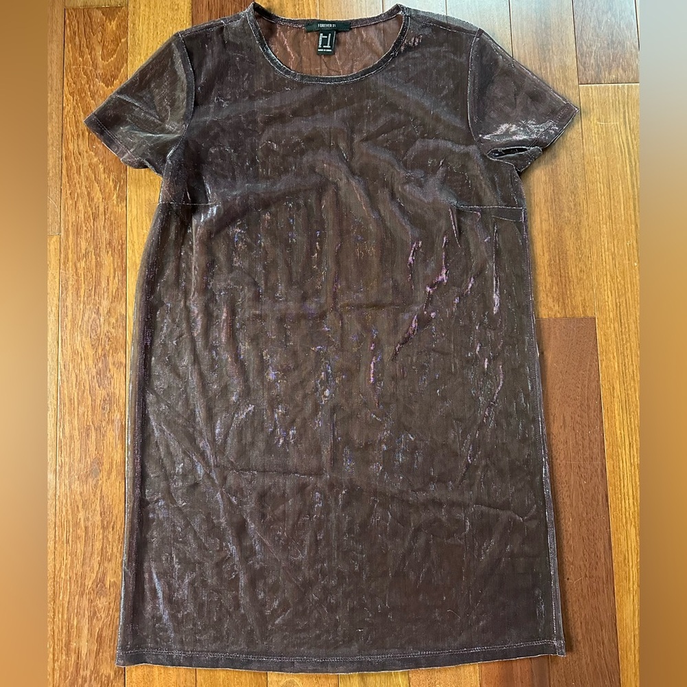 Forever 21 see thru mini mini dress / long t shirt